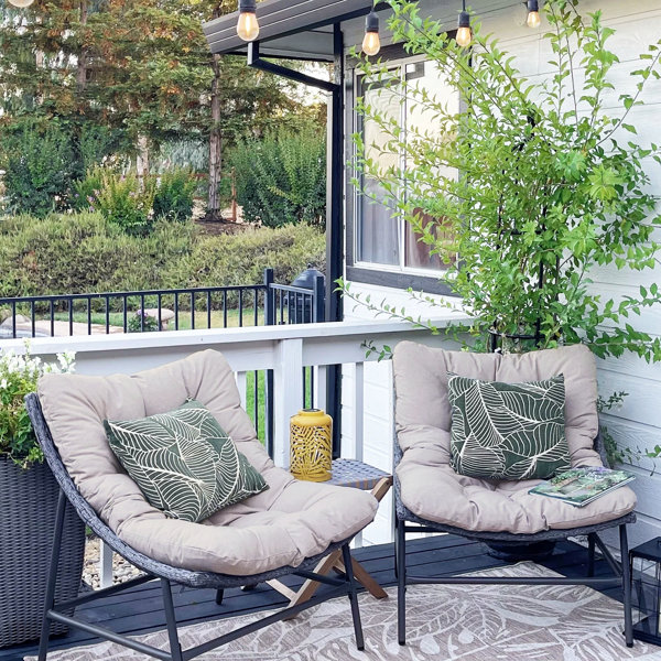 wide metal patio chairs