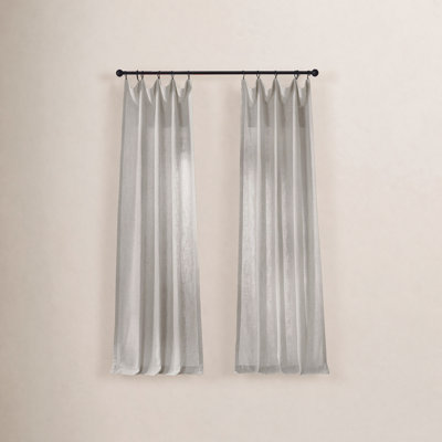 Linen Blend Light Filtering Curtain Panel