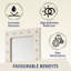 Grand miroir de plancher touffeté en cristal Enonia-66917966