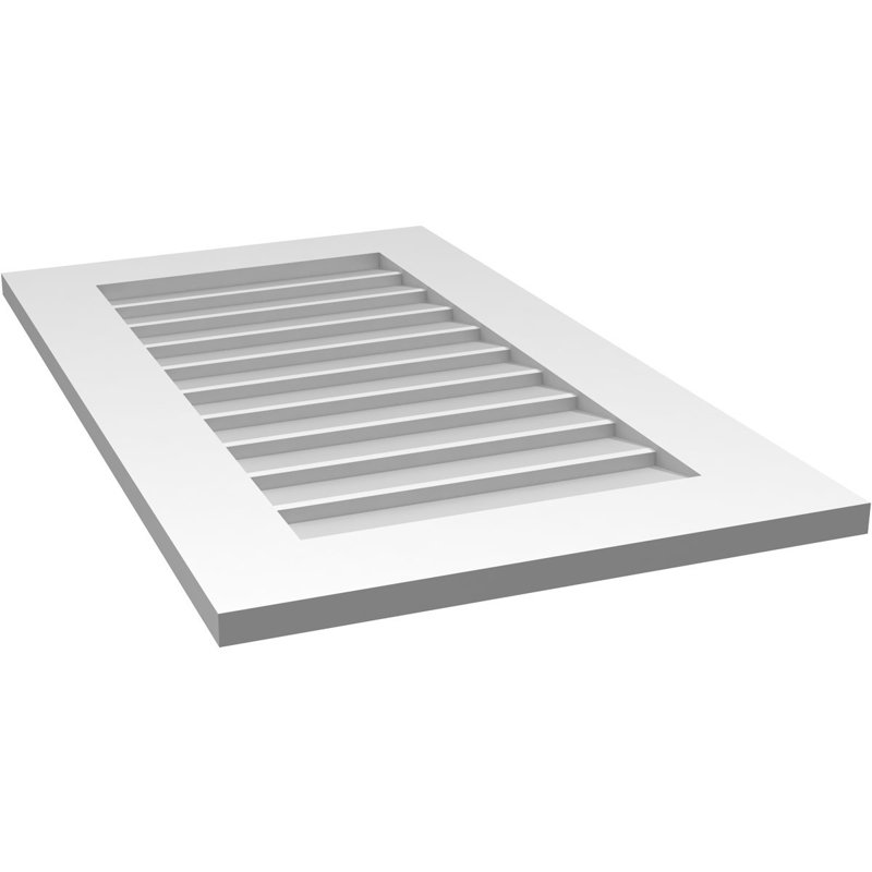 Vent à pignon rectangulaire en uréthane non-fonctionnel, H 34 po x l 20 po x P 1 po