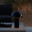 Lampe de table à DEL noire portative à champignon 3 po Celia-1909183697