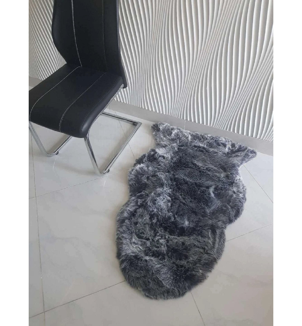 Oval Solid Colour Sheepskin 60cm X 110cm Area Rug