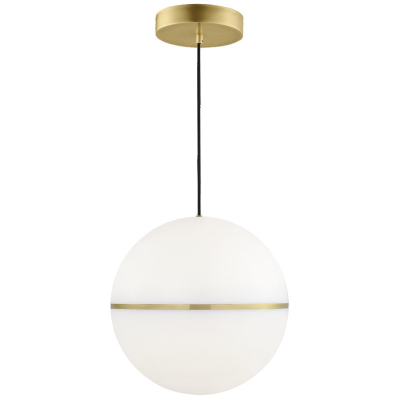 Hanea 1 - Light LED Pendant, Natural Brass, !8" H x 18" D x 18" W