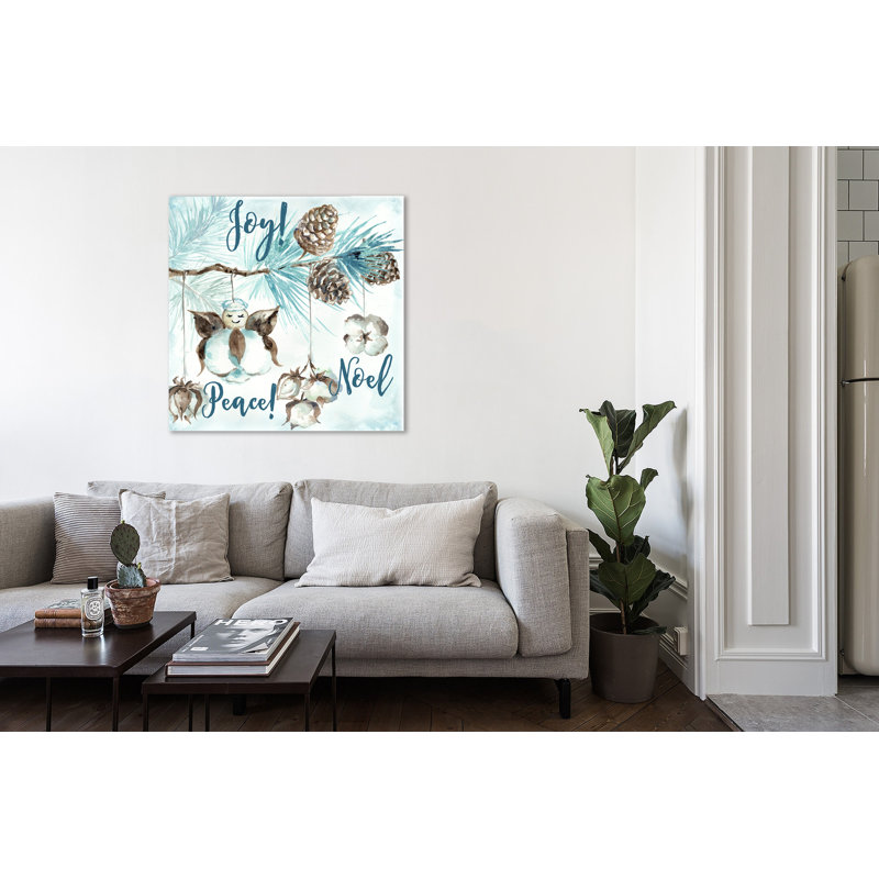 Christmas Cotton Boll - Wrapped Canvas Painting, 76 cm H x 76 cm W