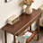 Walnut Solid Wood Rectangular Console Table-904152603