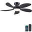 Ventilateur de plafond encastré à 5 pales à profil bas de 42 po avec lumière DEL, moteur à courant continu et télécommande-772463125
