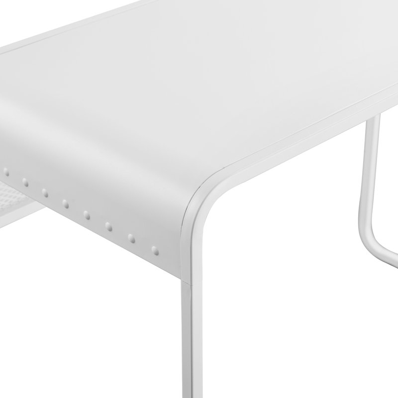 Taopi Metal Writing Desk, White