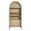 Nolan Tall Arched Storage Display Cabinet In Walnut Hickory-105239778