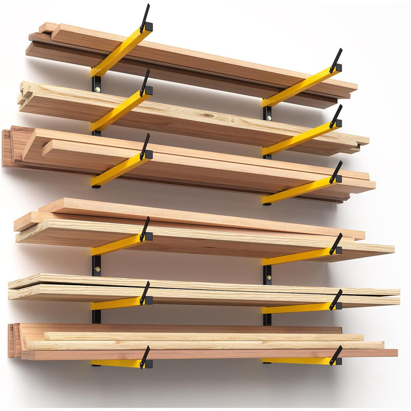 Tablettes de rangement pliantes en bois