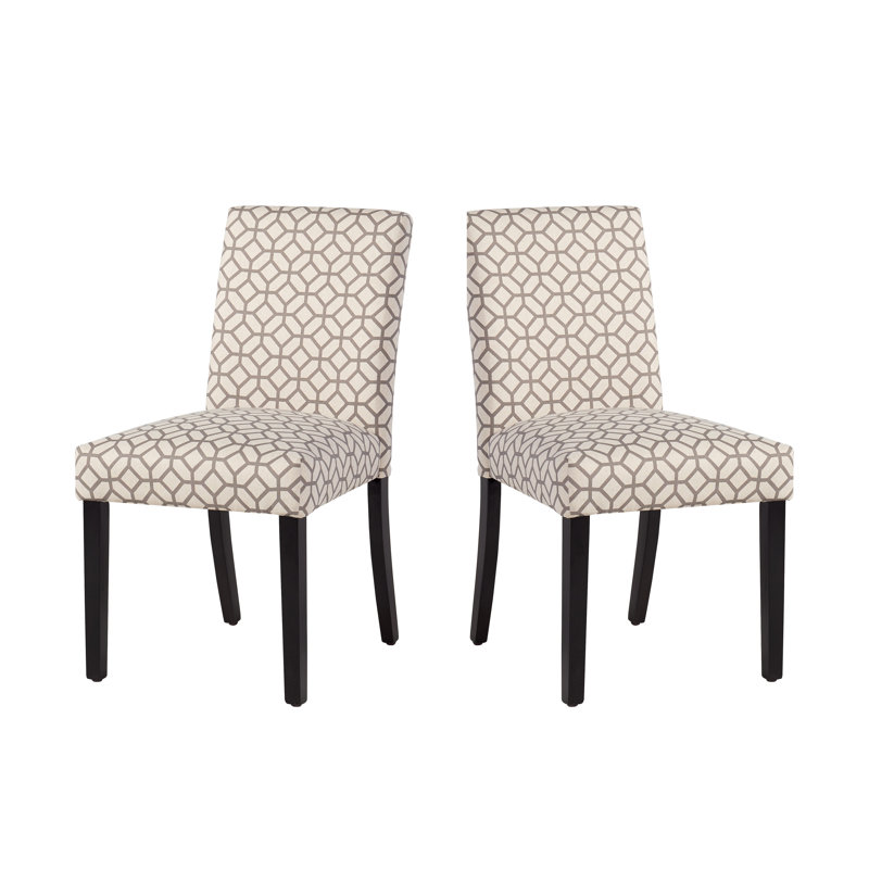 Chaise rembourrée Marie-Anne, Gris géométrique