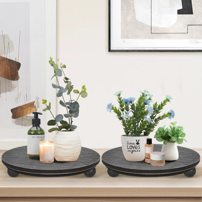 Ensemble de 2 supports pour plantes et supports pour plantes d'intérieur Grigoriy, présentoirs à plantes à piédestal moderne