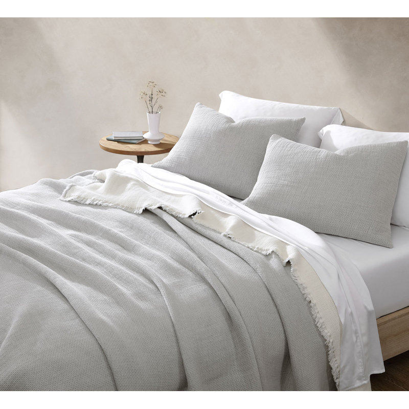 Muslin Cotton Quilt, Queen Quilt, Fog