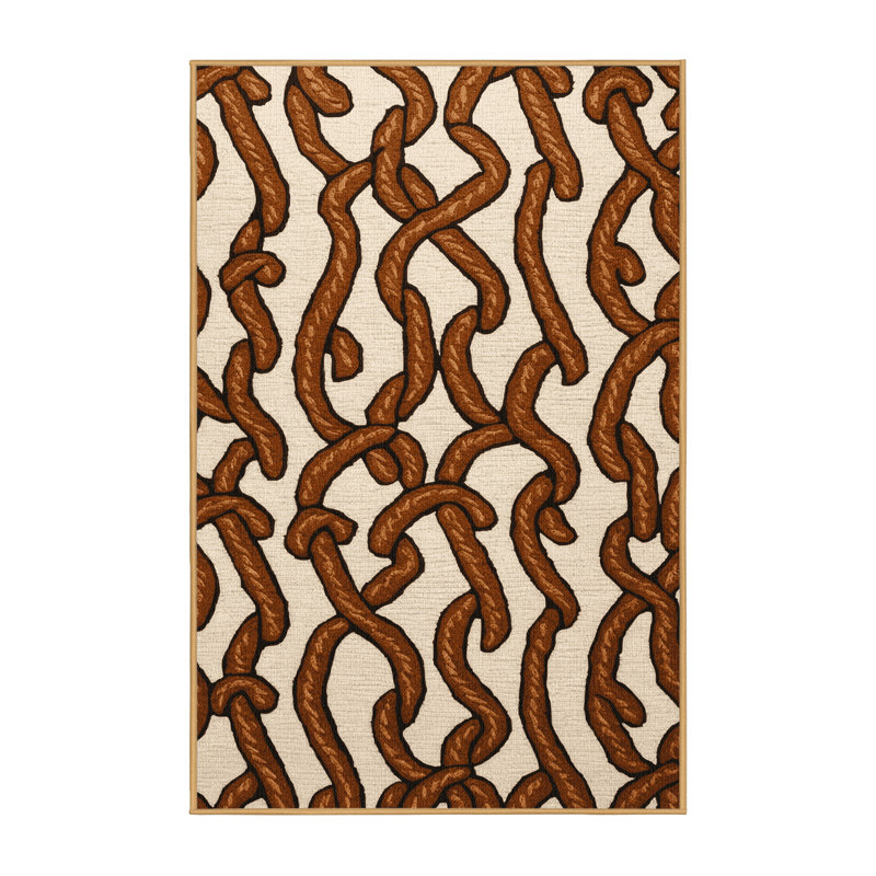  Tapis lavable avec desserts bretzels, Rectangulaire 2 pi x 3 pi