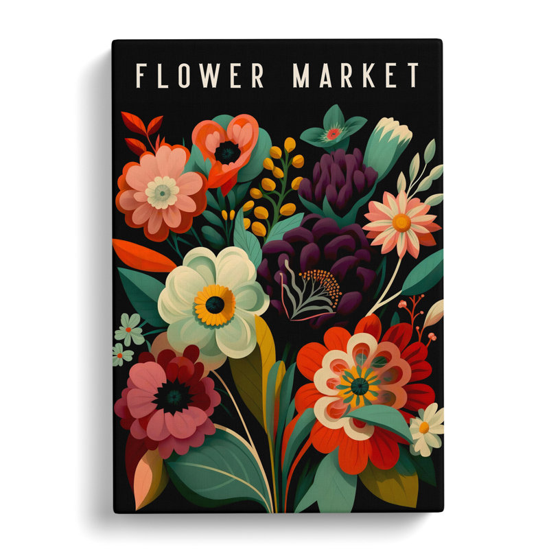 XMKTMKT-186 Contemporary Flower Market Exhibition No.8 - Wrapped Canvas