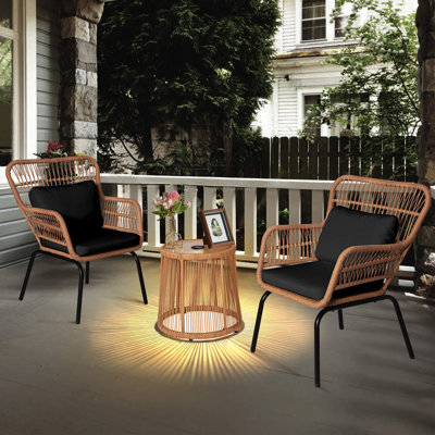 Dawna 2 - Person Patio Conversation Set with Cushions