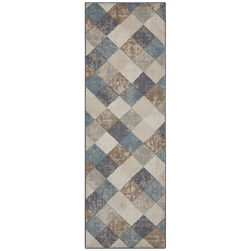 Handwoven Ivory/Grey/Brown Rug, Runner 80 x 200cm