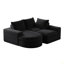 Canapé modulaire incurvé en chenille de 99 pouces avec méridienne, canapé modulaire en forme de L avec sièges profonds, canapé modulaire en chenille pour le salon et la chambre à coucher, aucun assemblage requis-1718468512