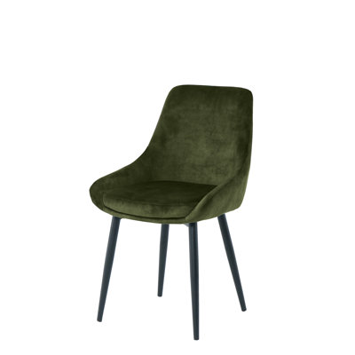 Deb 47cm H Velvet Upholstered Metal Dining Chair