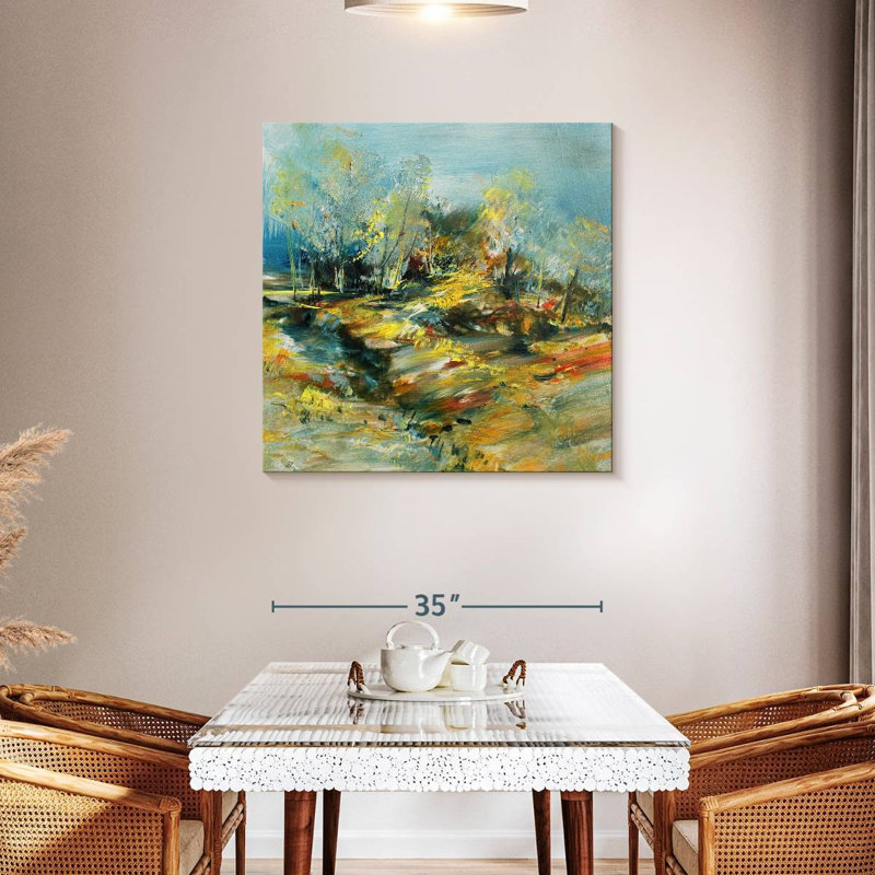 Abstract Mountain Forest, 36" H x 36" W