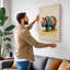 Patchwork Rhinoceros Boho - Wrapped Canvas-432722913-432722923
