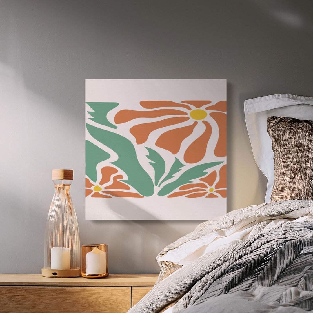Abstract Floral Canvas Wall Art, Modern Gallery Wrapped Print, Ready to Hang, Botanical decor, Archival Quality, Statement Piece