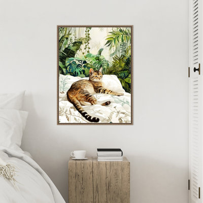 «Cats Life Sleepy Time» par Ilora, reproduction d'art sur toile encadrée