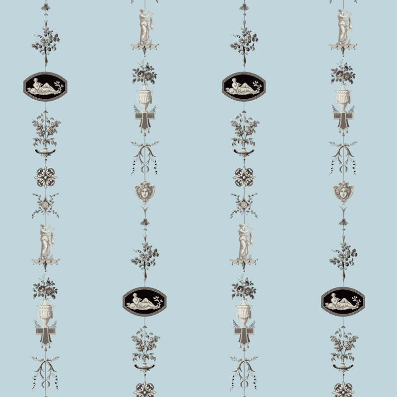 NeoClassical Stripe - Papier peint, Bleu