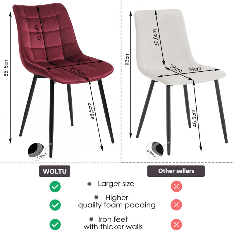 Chattooga Upholstered Dining Chair, Burgundy
