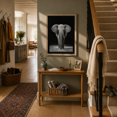 Elephant Face Modern - Framed Print