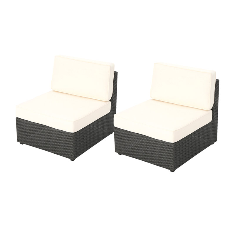 Chaise sans accoudoirs Santa Cruz, Coussin crème / structure gris fer