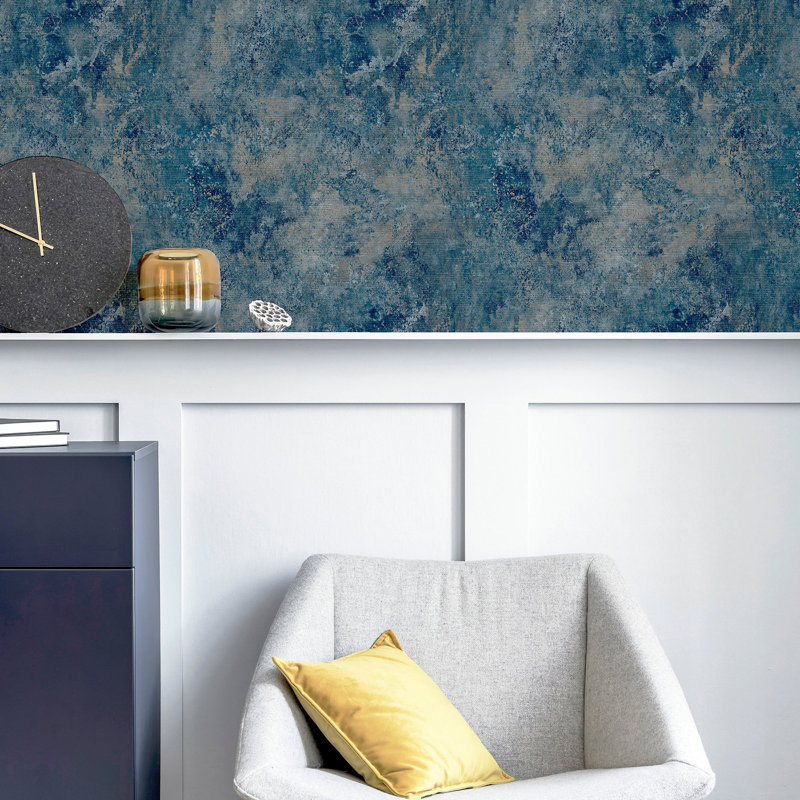 Papier peint Gideon, Bleu
