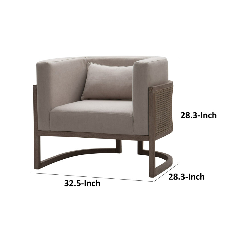 Fauteuil d'appoint Cid Harry, 33 po, gris