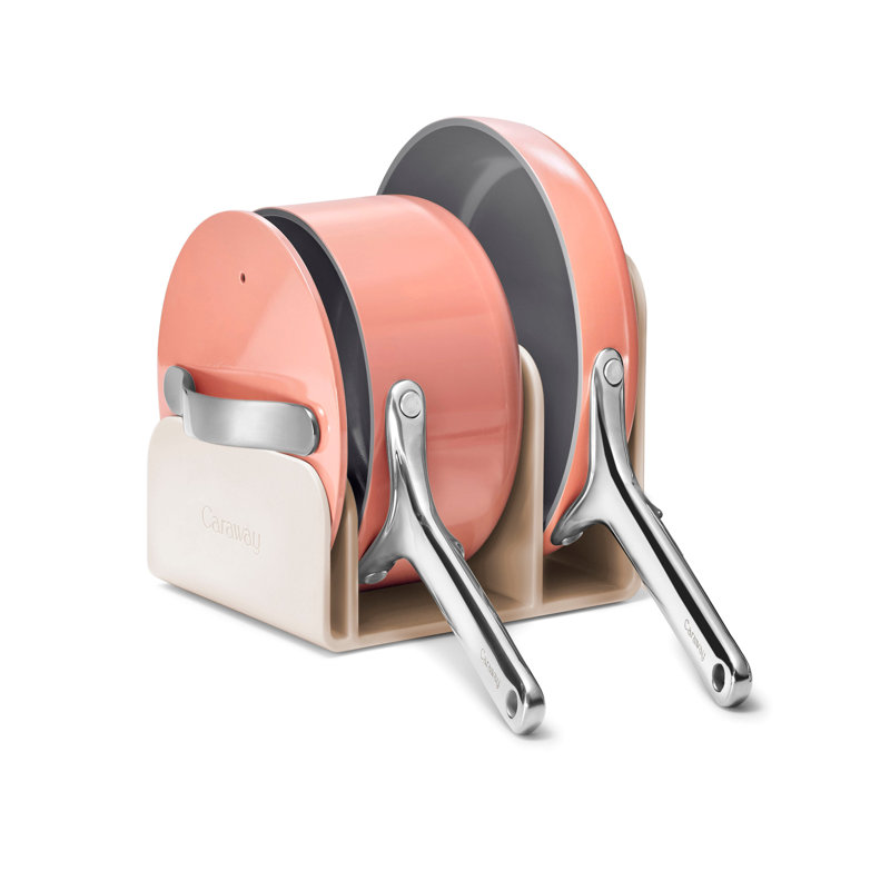 Caraway Nonstick Ceramic Minis Duo Cookware Set - Fry Pan & Saucepan, Perracotta, Perracotta