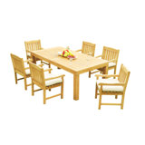 Canberra Outdoor - Piece Teak Dining Set