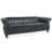 84.6" Faux Leather Upholstered Chesterfield Sofa Tufted Rolled-Arm 3-Seater Couch with Solid Wood Legs-2005533716