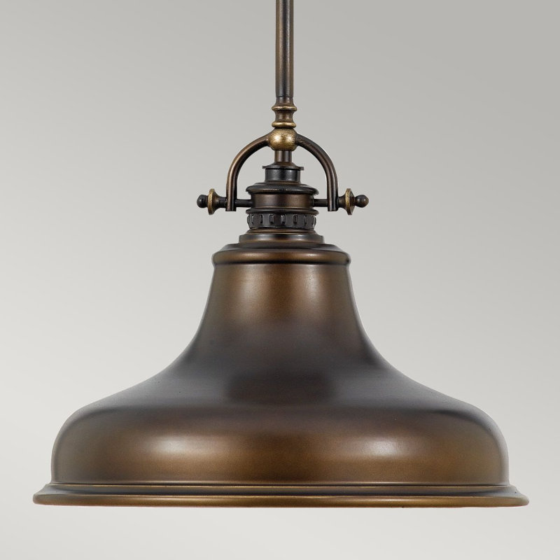 Bravo 1 - Light Single Pendant, Palladian Bronze, 29.2cm H x 34.3cm W x 34.3cm D