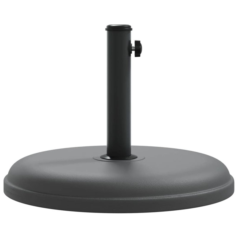 Base parasol vidaXL Plastique gris foncé, béton, fer 33 lb, Gris