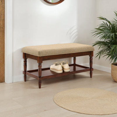 Mayall No Tools Entryway Seating Bench with Shelf