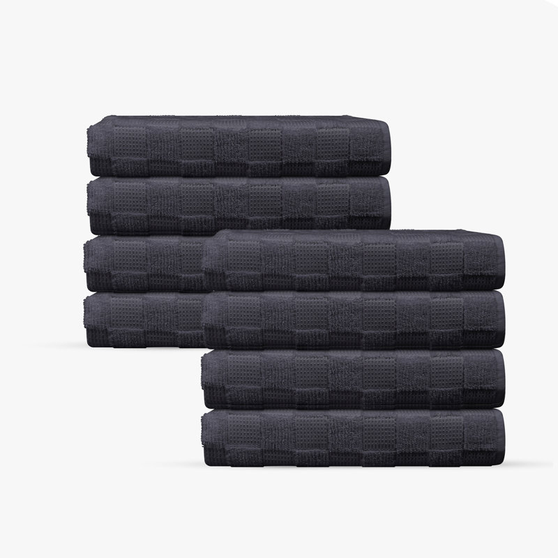 Ensemble de 8 serviettes de toilette Taylorlynn, Gris anthracite