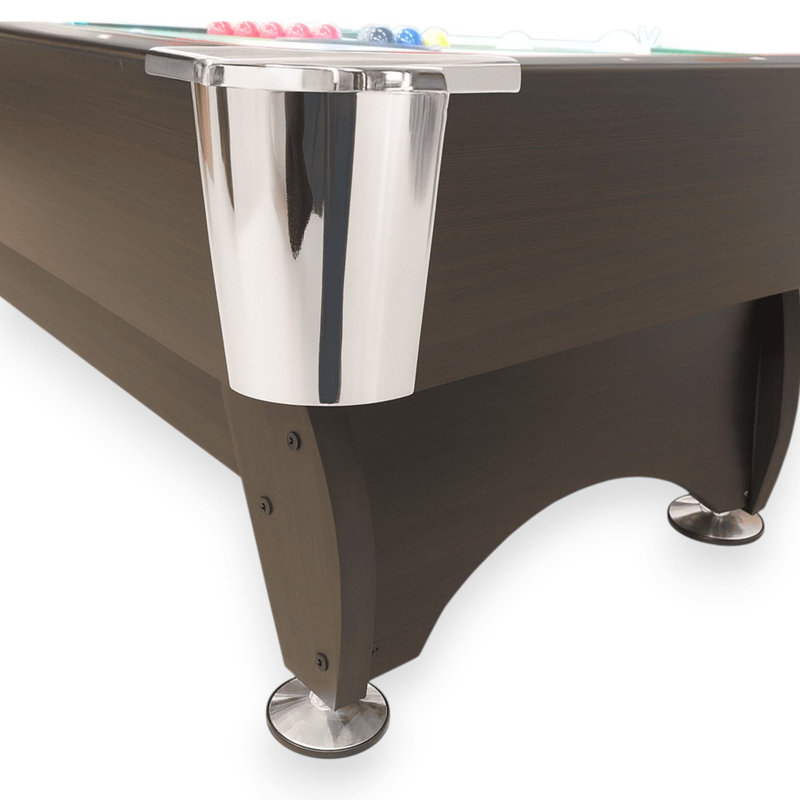 Table de billard GREEN SEASON 7 pi avec feutre vert, retour de balle automatique et accessoires de billard complet, Vert