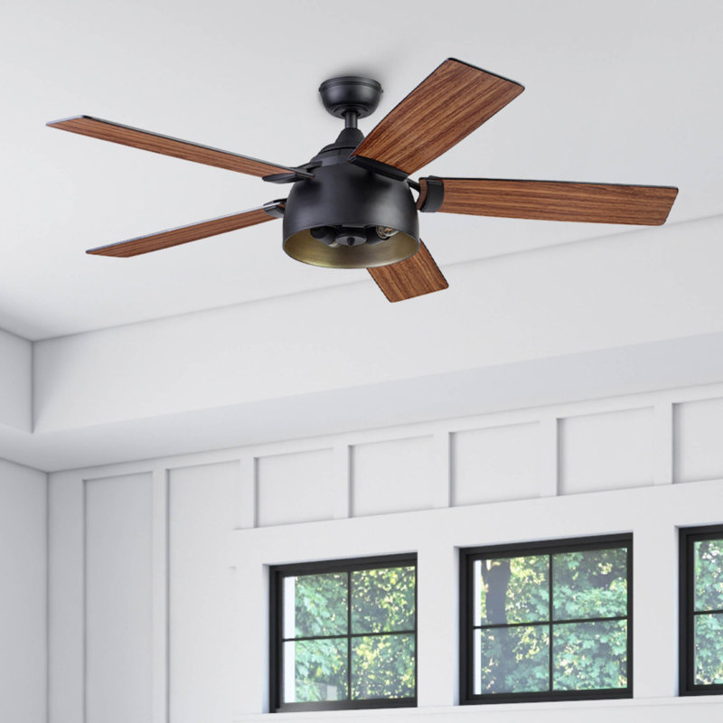 Octavia 52" Ceiling Fan with LED Light, Matte Black