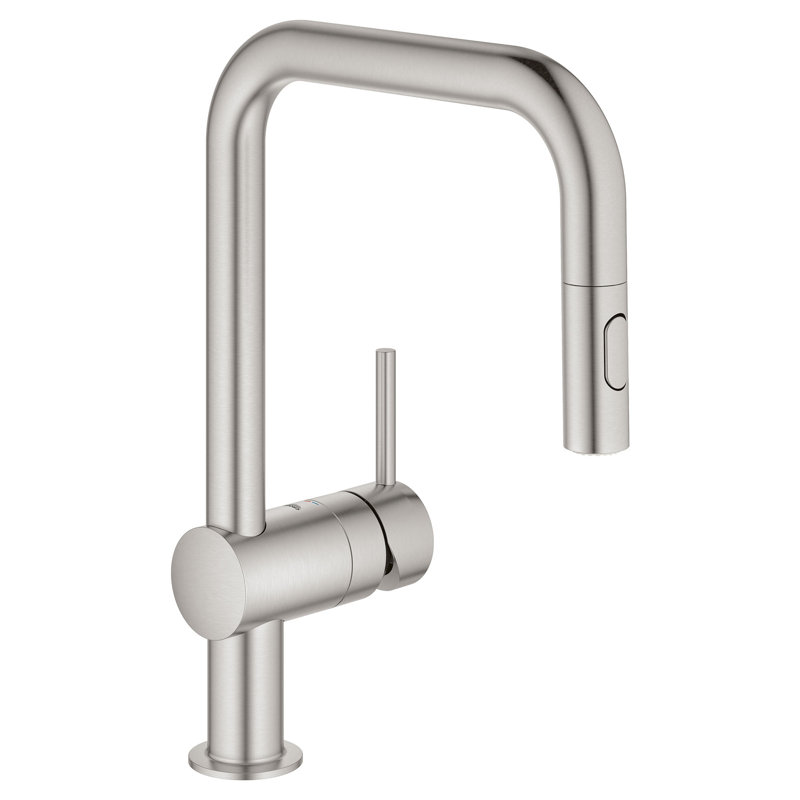 Minta® Dual Spray Pull Down Touch Single Handle Kitchen Faucet with Accessories, SuperSteel Infinity