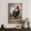 «Rustic Farm Rooster Portrait», art de cuisine, impression sur toile encadrée-131996570-131996571