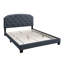 Cadre de lit double gris anthracite en toile de jute de style européen-40631223