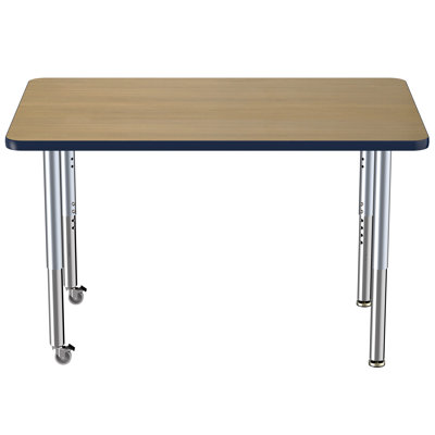 Rectangle Contour Activity Table with Adjustable Legs