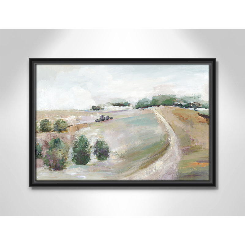 Kel Country Road Hill by Allison Pearce - Floater Frame Print on Canvas, 13.5" H x 19.5" W, Black