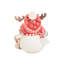 Bonhomme de neige blanc assis