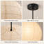 Suspension de lanternes japonaises en papier de riz, grande lampe ronde avec rosette noire, cordon ajustable et ampoule E26 blanc chaud incluse