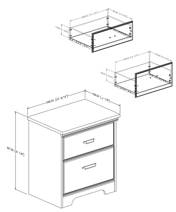 South Shore Versa 2 - Drawer Nightstand & Reviews | Wayfair