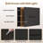 49.2" Dresser with Hanging Rack, 6 Fabric Drawers, LED Lights & Charging Station-1542323188